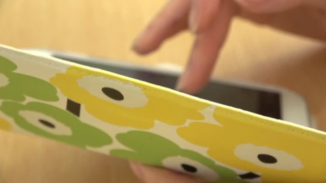 Young woman using the smartphone