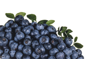 heap of blueberry, fruit of the forest, on white background
