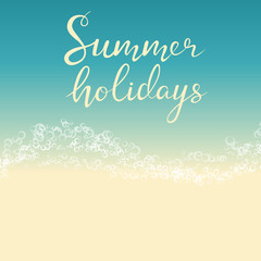 beach summer holiday template for flyer