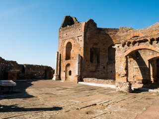 pieces of ruins of ancient Roman villas, Italy