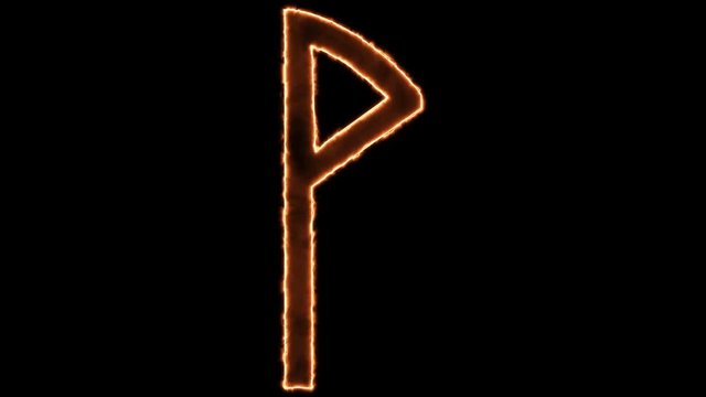 Viking Rune Wunjo in Alpha Channel