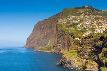 View of the ocean from Camara de Lobos near Funchal, Madeira, Portugal