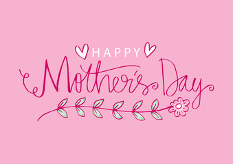 Fototapeta na wymiar Happy Mother's day greeting card.