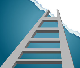 Ladder to the future. ladder to sky and cloud.