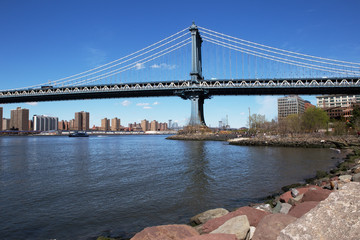 Manhattan Bridge and East River, New York