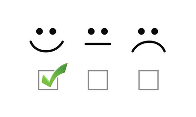Smile check mark selection illustration options graphics.