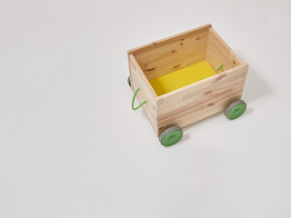 toys box wooden baby room object isolated