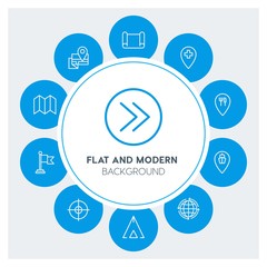 location, arrows, cursors Infographic Circle outline Icons Set. Contains such Icons as  business,  website,  elements,  background,  pattern,  banner,  slider and more. Fully Editable. Pixel Perfect