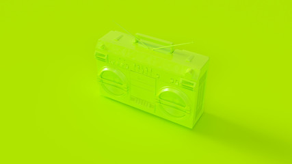 Green Boombox 3d illustration