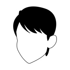 Young man faceless vector illustration graphic design