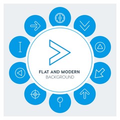 location, arrows, cursors Infographic Circle outline Icons Set. Contains such Icons as  business,  website,  elements,  background,  pattern,  banner,  slider and more. Fully Editable. Pixel Perfect
