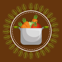 fresh vegetables healthy food vector illustration design