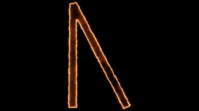 Viking Rune Uruz in Alpha Channel