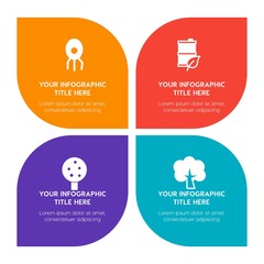 Flat science, sports, nature infographic timeline template with floral shape for presentations, advertising, annual reports