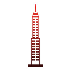 Skyscraper building isolated vector illustration graphic design