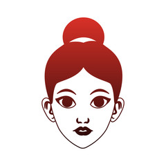 Beautiful woman face vector illustration graphic design