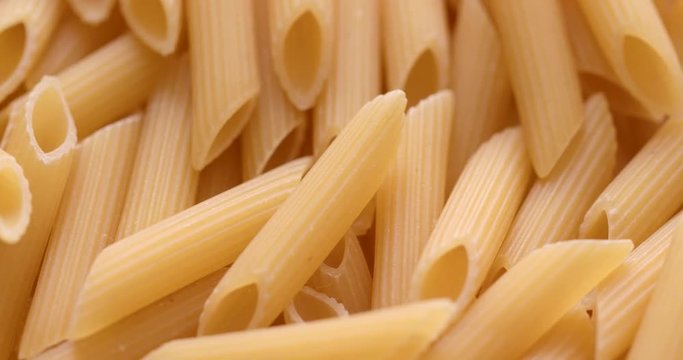 Pile of Rigatoni in rotation