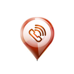 Phone button, call support idea, vector illustration