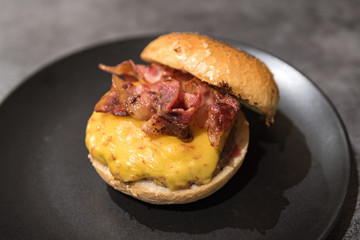Angus chilli burger with chilli cheddar cheese & bacon