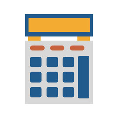 Calculator math device vector illustration graphic design