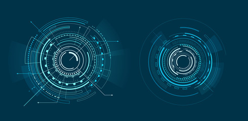 Two Templates of Bright Interface Geometric Banner