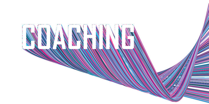 COACHING Extruded Text 
