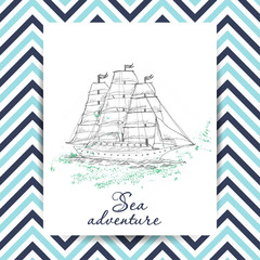 Marine Holidays cards with ship