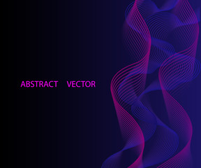 Abstract vector background. Waved lines for card, brochure, website, flyer design.
