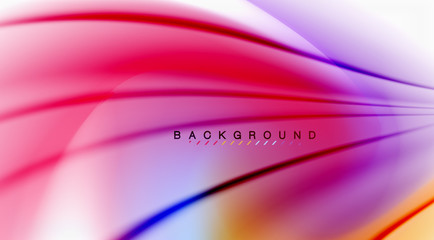 Swirl fluid flowing colors motion effect, holographic abstract background