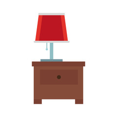 Drawer with lamp vector illustration graphic design