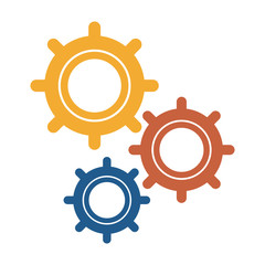 Gears machinery working vector illustration graphic design
