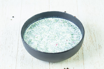 Russian Okroshka soup