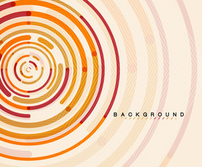 Circular lines, circles, geometric abstract background
