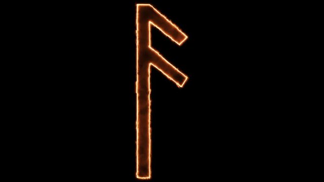 Viking Rune Ansuz in Alpha Channel