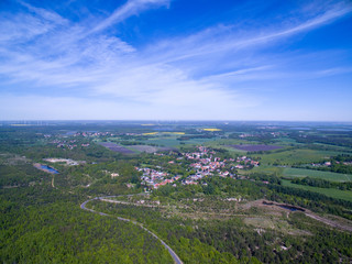 luftaufnahme uftbild urban dorf land anbindung städteplanung