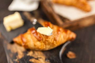 Fresh butter croissants