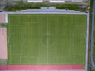 Luftbild Sportanlage Sportstätte Fussballdfeld laufanlage