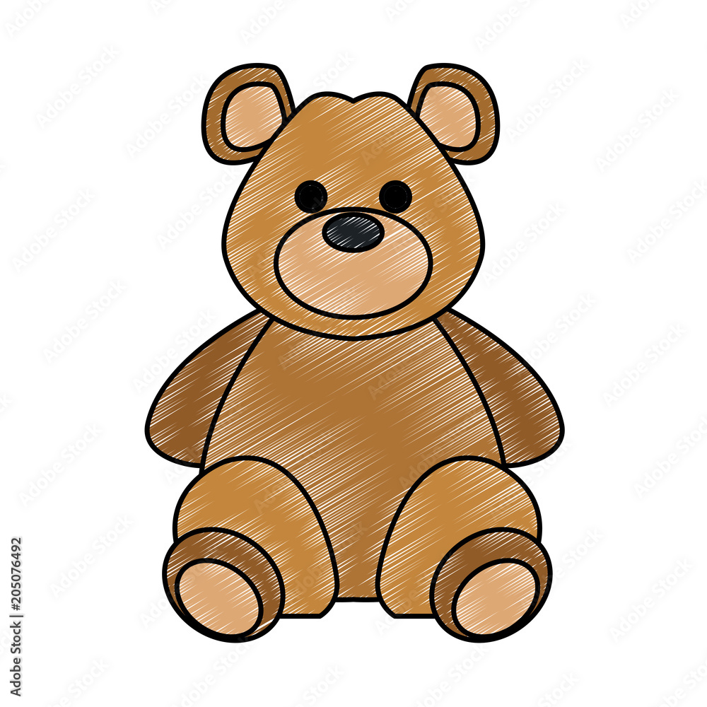 Poster teddy bear isolated vector illustration graphic design