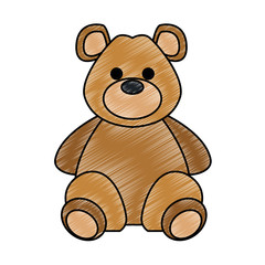 Teddy bear isolated vector illustration graphic design