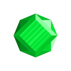 Shining diamond icon. Flat illustration of shining diamond vector icon for web.