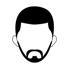 Young man faceless vector illustration graphic design