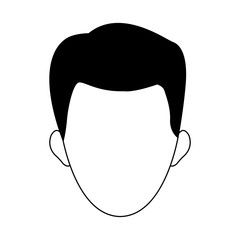 Young man faceless vector illustration graphic design