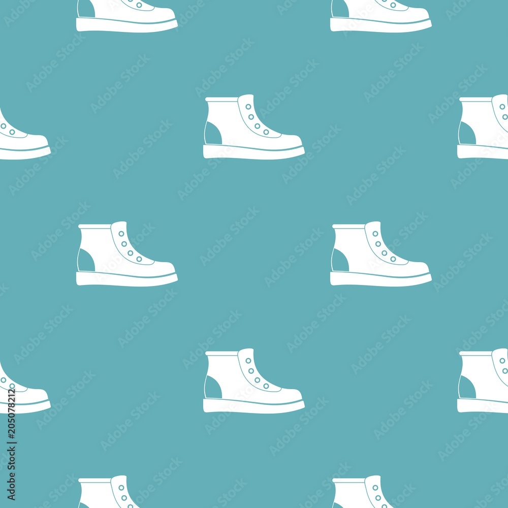 Poster hiking boots pattern vector seamless repeating for any web design