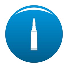 Thin cartridge icon. Simple illustration of thin cartridge vector icon for any design blue
