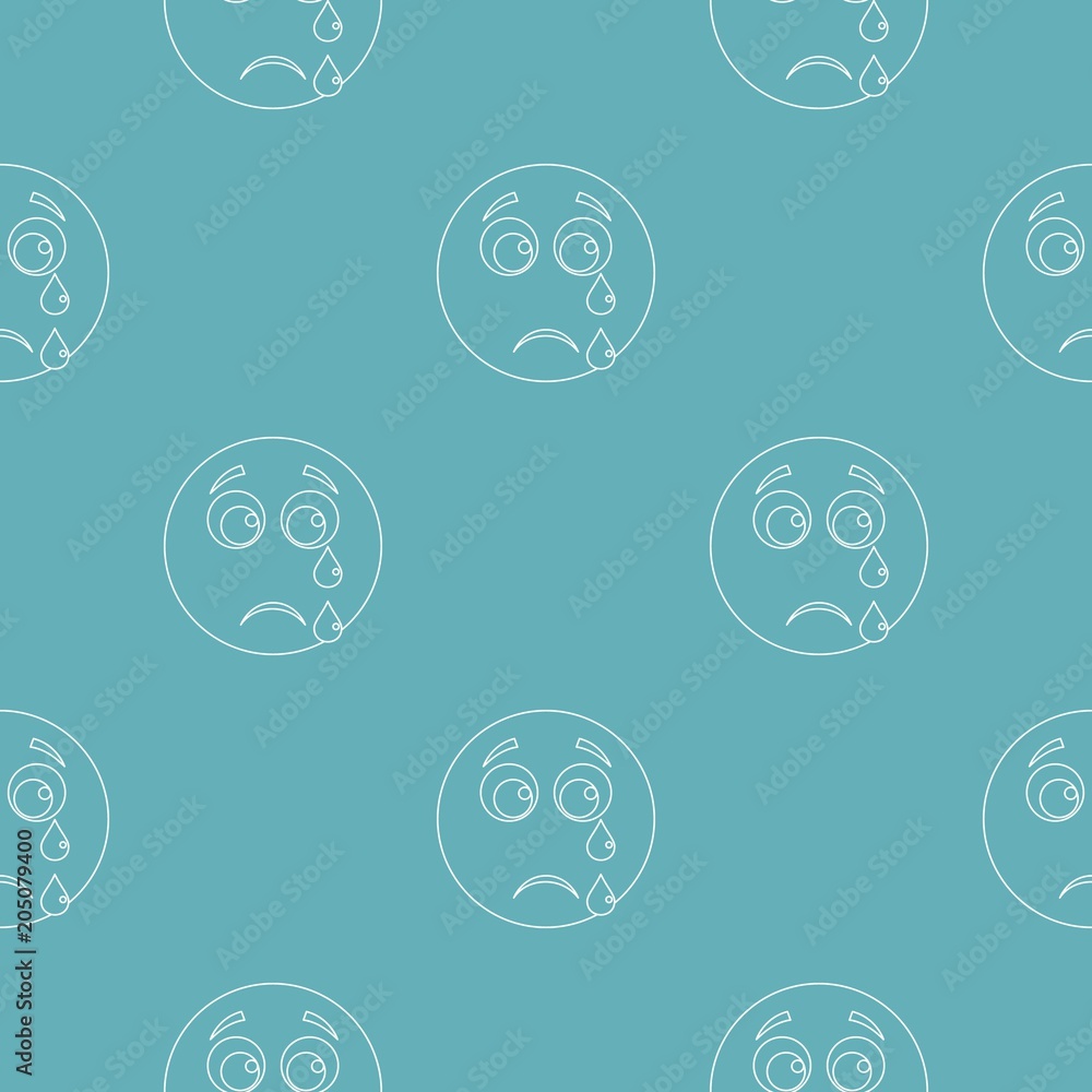 Poster cry smile pattern vector seamless repeating for any web design