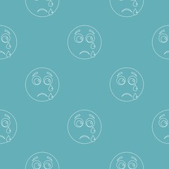 Cry smile pattern vector seamless repeating for any web design