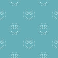 Smile pattern vector seamless repeating for any web design