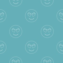 Plakat Love smile pattern vector seamless repeating for any web design