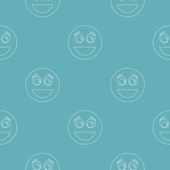 Plakat Smile pattern vector seamless repeating for any web design