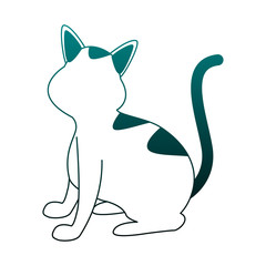 Cute cat cartoon vector illustration graphic design